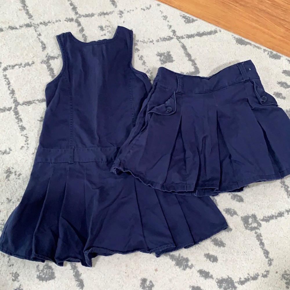 2 pieces, dress and skirt school uniforms. Sz 5t